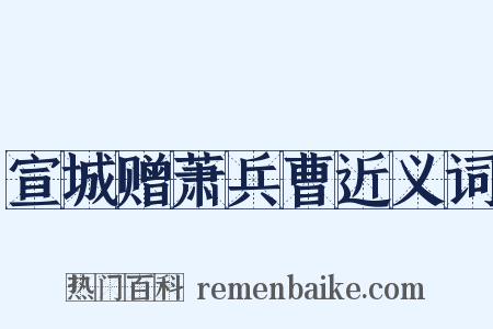 宣城赠萧兵曹近义词是什么意思的图片